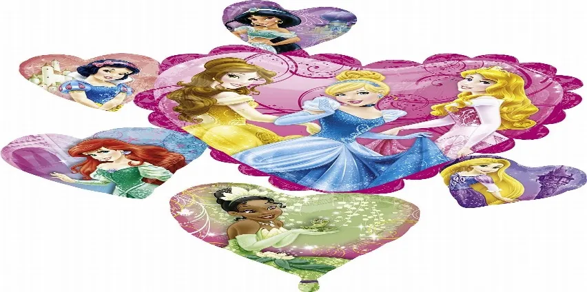 Anagram Disney Princess Foil Heart Balloon (Multicolor)
