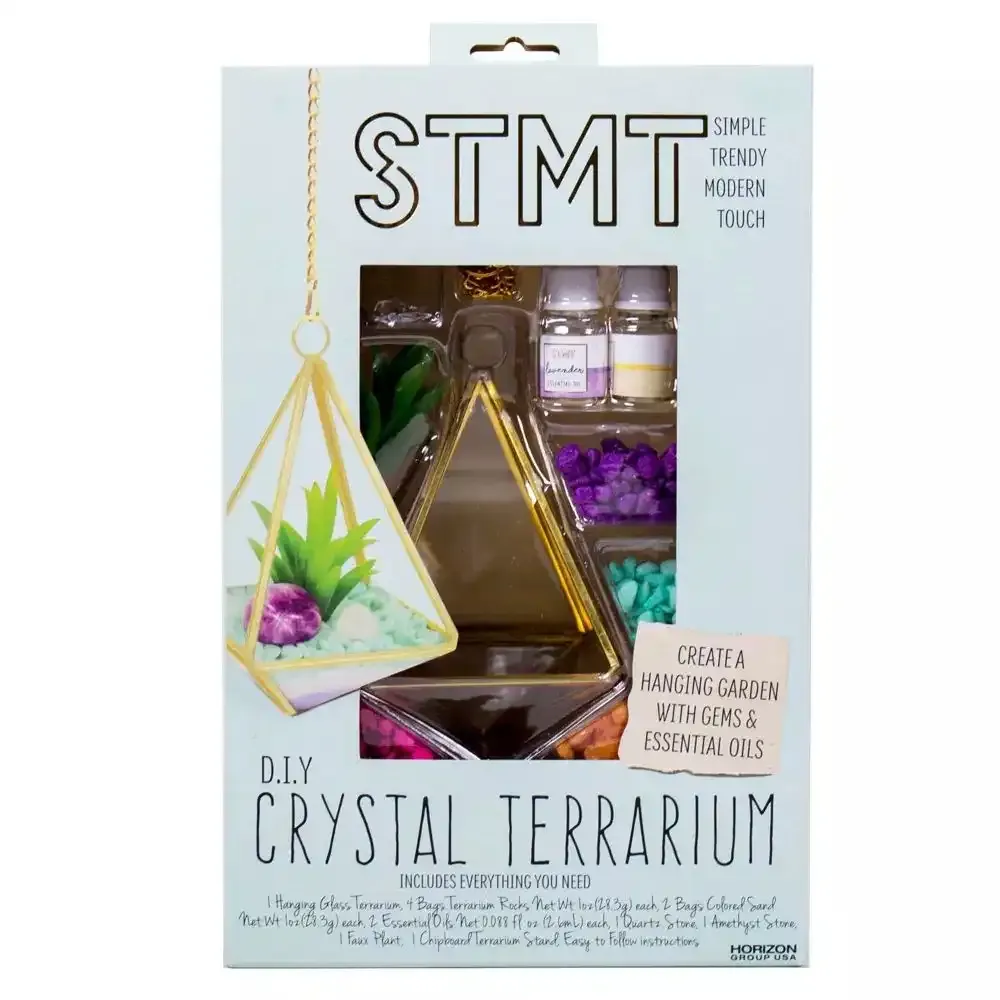 STMT DIY Crystal Terrarium Kit for Kids - Arts & Crafts, Gifts for Little Girls, Ages 8 and Up
