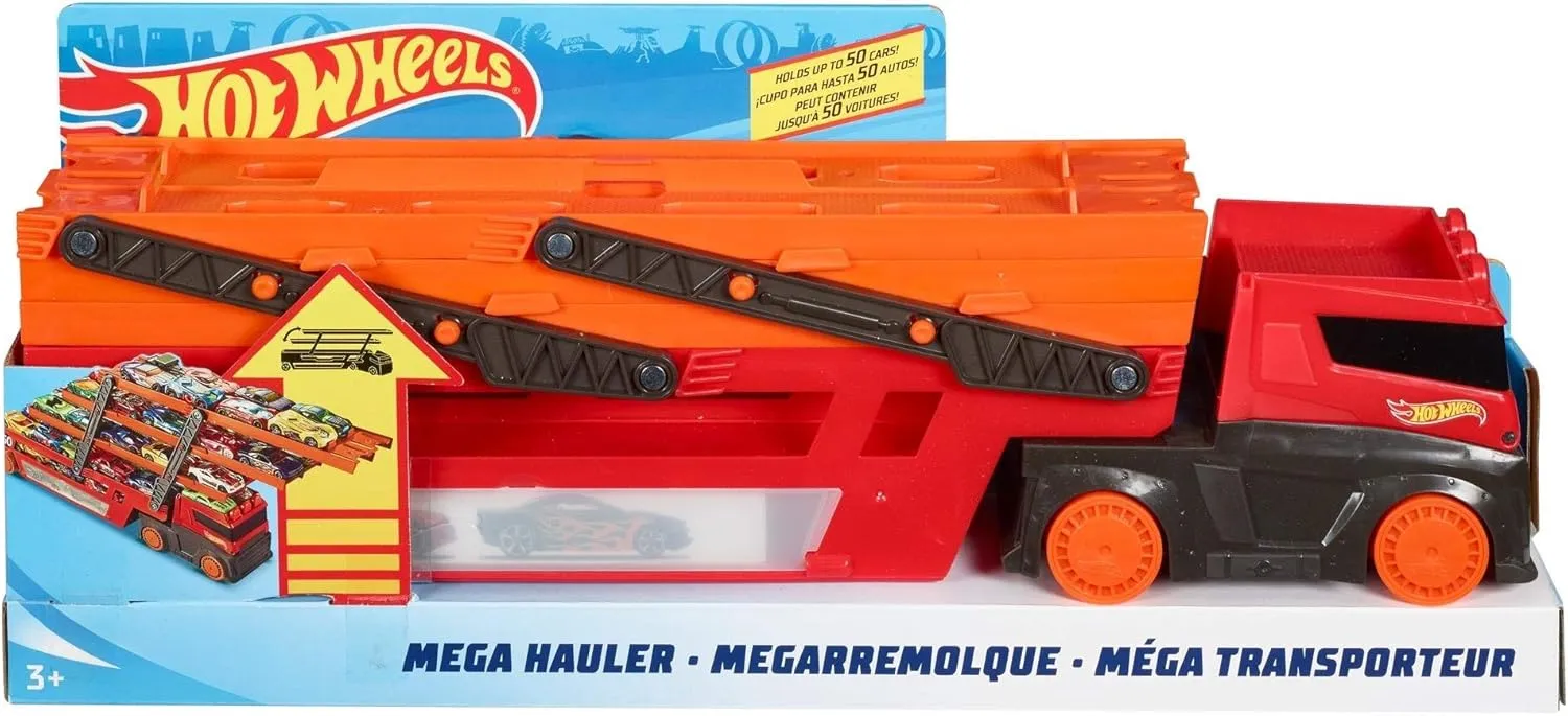 Hot Wheels Mega Hauler With Storage For Up To 50 1:64 Scale Cars