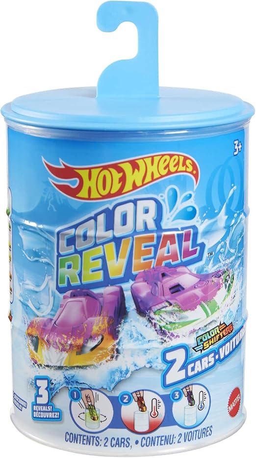 Hot Wheels Color Reveal 2 Pack of Vehicles with Surprise Reveal & Color-Change Feature