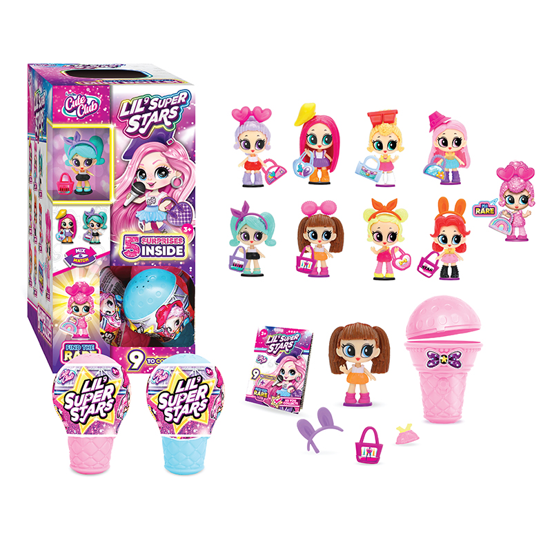 Cute Club Super Starz Collectible offers a dazzling set of mini dolls with star-themed outfits and accessories, perfect for imaginative play and collection.