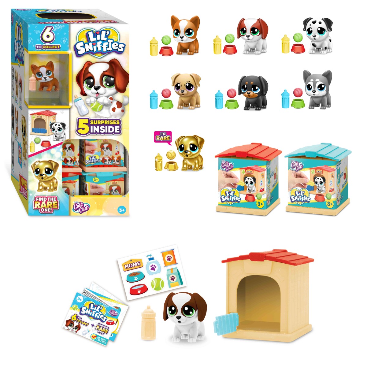 Cute Club Lil Puppies Collectible brings a delightful set of mini puppy dolls with playful expressions and fun accessories, perfect for imaginative pet play.